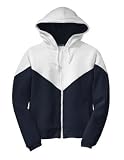 NEW Sport-Tek - Ladies Colorblock Full Zip Hooded Sweatshirt White/Navy-XL