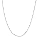 Sterling Silver 0.8mm Box Chain Necklace (14, 16, 18, 20, 22, 24, 30 or 36 inch - white or yellow)