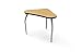 ELO Connect 4 desk w/ Bannister Oak laminate, 3 adjustable smooth silver legs