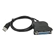 HDE (TM) 3 FT USB to DB25 IEEE-1284 Parallel Printer Adapter Cable