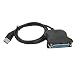 HDE 3 FT USB to DB25 IEEE-1284 Parallel Printer Adapter Cable
