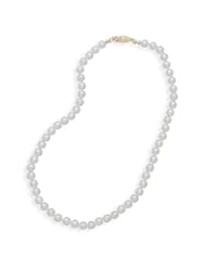 Genuine Elegante Necklace. 16" 6-6.5mm Grade A Cultured Akoya Pearl Necklace. 100% Satisfaction Guaranteed.