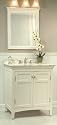WHITE BATHROOM VANITY SINK Marble TOP MIRROR & FAUCET