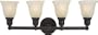 Maxim Lighting 11089SVOI Bel Air 4-Light Bath Vanity, Oil Rubbed Bronze with Soft Vanilla Glass