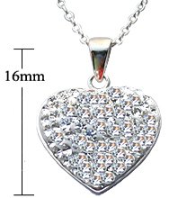 Crystal Hearts set with Silver link chain. The pendant & chain are pure silver sterling silver 925. Absolute bling bling!! By GlitZ JewelZ © 31YaPrjN3wL Crystal Hearts set with Silver link chain. The pendant & chain are pure silver sterling silver 925. Absolute bling bling!! By GlitZ JewelZ ©