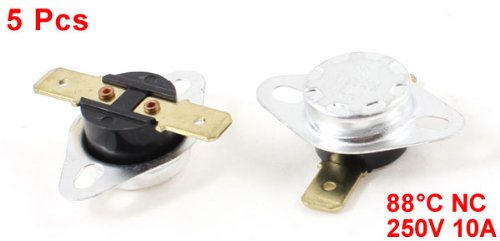 Uxcell a13070900ux0517 5 Piece 88 Celsius 190F Normal Close Temperature Controlled Switch KSD301