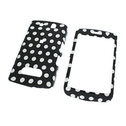 Polka White Dor Snap-On Cover Case Cell Phone Protector for BlackBerry Storm 9500 Thunder 9530