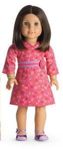 American Girl Chrissa's floral wrap dress and shoes (outfit only; doll not included)