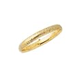 14K Yellow Gold Tiger Stripe Engraved Bangle Bracelet - 7 inches