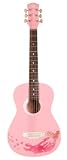 Luna Aurora Faerie Mini Acoustic Guitar, Candy Pink
