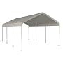 ShelterLogic 10 x 20-Feet Canopy 2- Inch 4-Rib Frame, White Cover