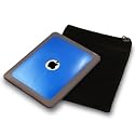 APPLE IPAD 3 PC EXECUTIVE ACCESSORY PACK - GEL EDGE BLUE FROSTED  CRYSTAL CASE, SCREEN PROTECTOR, BLACK POUCH PART OF THE QUBITS  ACCESSORIES RANGE