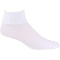 TicTacToe Seamless Toe Triple Roll Socks, Three-pack solid white size 9-11