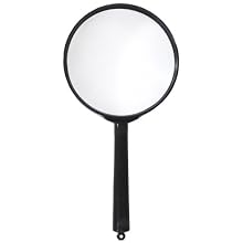 American Educational Plastic Frame Magnifier with Black Handle, 3X Magnification, 2" Diameter (Bundle of 10)