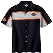 Harley-Davidson&reg; Men's Short Sleeve Colorblocked Garage Shirt. Embroidery. 99043-09VM