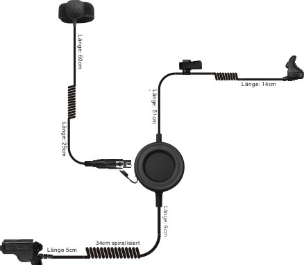 MOTOROLA GP900 Profi Ohrknochenmikrofon mit PTT