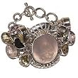 Valentine Gifts Sterling Silver Multi Gemstone Bracelet 6.5Inches (brclt195)
