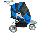 AT3 3-Wheel Pet Dog Stroller in Sky Blue or Red Poppy -Sky Blue