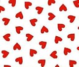 Fitted Pack N Play Sheet - Primary Hearts Red Woven - Made In USA