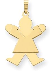 14k Yellow Gold Girl Charm