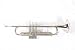 Crescent B Flat Nickel Plated Trumpet with Case