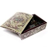 Handmade wooden mother of pearl trinket box