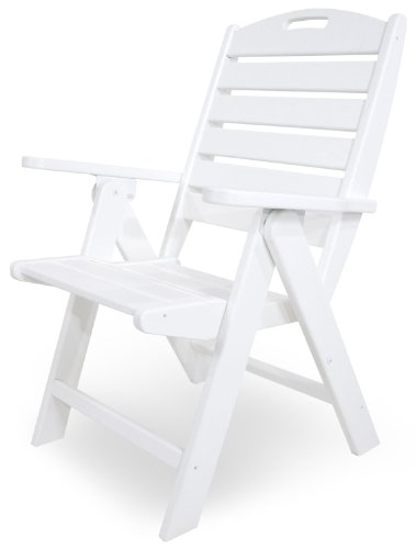 POLYWOOD NCH38WH Nautical Highback Chair, White On Sale