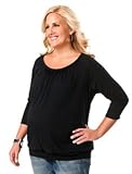 Motherhood Maternity: Plus Size 3/4 Sleeve Scoop Neck Maternity T Shirt