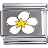 Italian Charms Module wei�e Blume mit 5 Bl�tenbl�ttern modul by Kult-Schmuck!