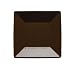 Waechtersbach Small Rimmed Square Plate, Set of 2, Chocolate