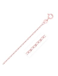 1.3mm 14K Rose Gold Faceted Cable Link Chain