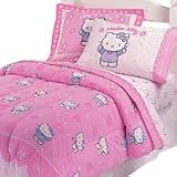 Hello Kitty Spring Flowers - 5pc Bedding Set - Full Size Bed in a Bag