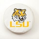 LSU Tigers White Tire Cover, Large