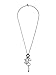 GUESS Factory Women's Silver-Tone Lock and Key Charm Necklace