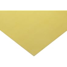 260 Brass Solid Sheet, Half Hard Temper, Annealed, Meets ASTM B19/ASTM B36 Specifications, Standard, Inch