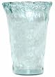 Clear Spanish Glass Small Round Vase 10"H 7"D
