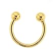 HORSESHOE WITH BALL (ANODIZED GOLD) Gauge: 16, Ball Size: 3mm, Length: 12mm Sold as a Pair
