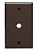 Leviton 85013 1-Gang .406 Inch Hole Device Telephone/Cable Wallplate, Standard Size, Thermoset, Box Mount, Brown