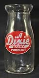 Antique Reproduction Dixie Dairy 1 2 Pint Glass Milk Bottle