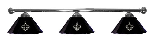 New Orleans Saints Pool Table Light - Chrome Bar