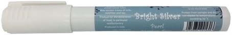 Dinkydoodle Designs Large Edible Ink Marker Pen - Bright Silver Pearl