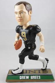 Drew Brees New Orleans Saints #9 End Zone Bobble Head- Road