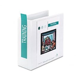 Professional Plus No-Gap D-Rings Vinyl View Binder, 4 Capacity, White