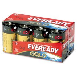 Eveready Alkaline Battery 8 Pack (D Cell)