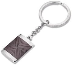 IceCrave Women's Stainless Steel Wood Pattern Keyring