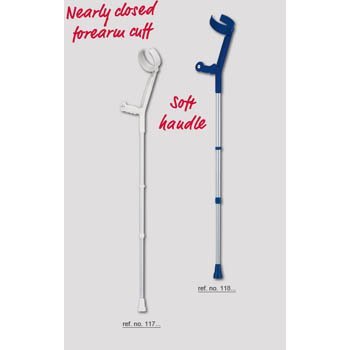 Safe In Soft Forearm Crutch and Cuff RED