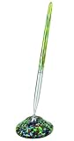 Fitz and Floyd The Write Style Desktop Writing Pen with Glass Handle and Stand, Green (34/237)