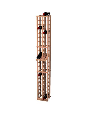 Wine Cellar Innovations Traditional Premium Redwood 2 Column Wine Rack with Displar Row, Light, Stained
