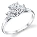 Three Stone Engagement Ring Three Stone Round Cut G-H SI1 - Center Stone Not Included Buy