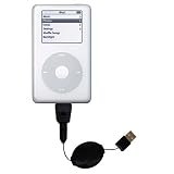 Retractable USB Cable for the Apple iPod Photo (60GB) with Power Hot Sync and Charge capabilities - Gomadic Brand w/ TipExchange Technology
